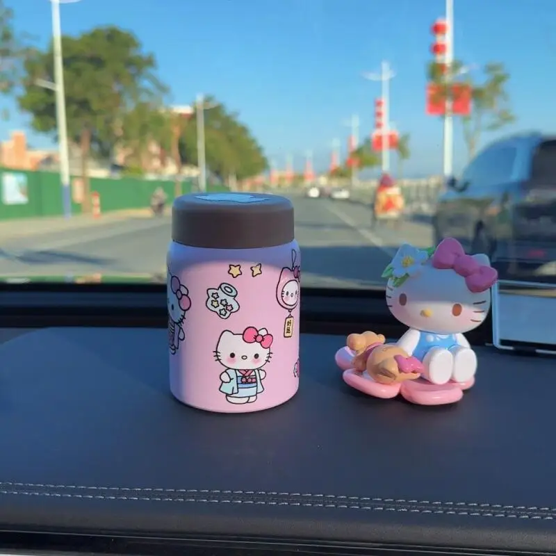 سانريوس مرحبا كيتي كوب حراري صغير لطيف طالب كوب ماء المحمولة رائعة 304Ss الكرتون الإبداعية فتاة 280 مللي هدية عيد