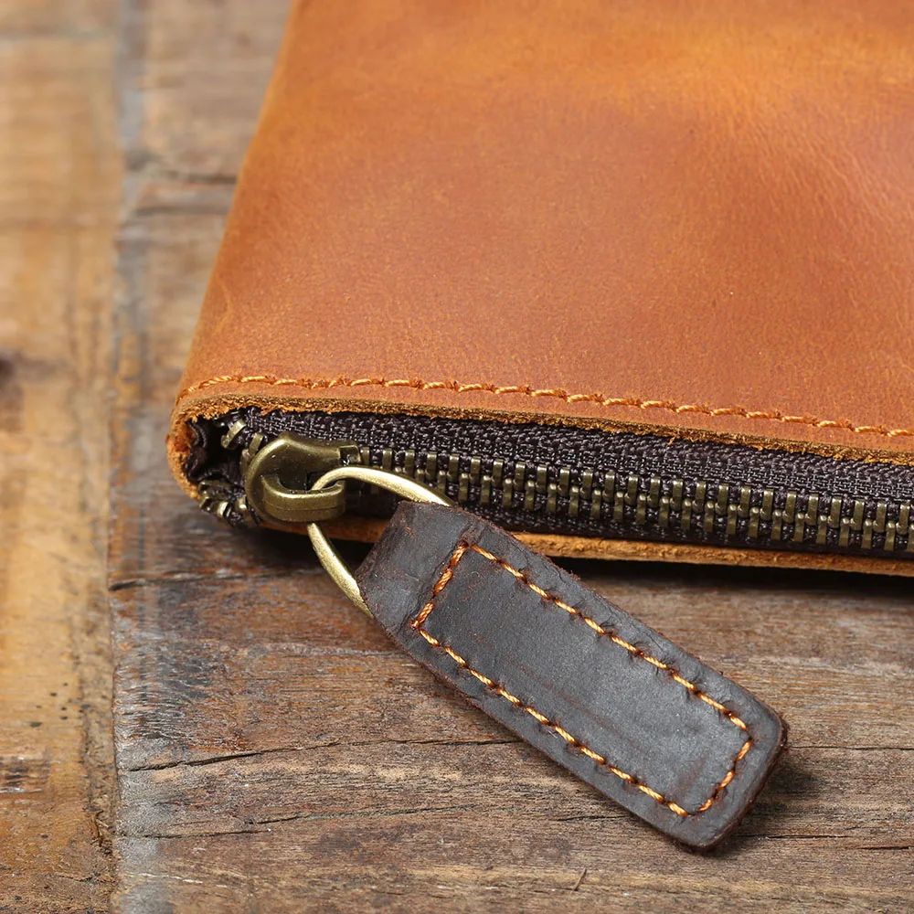 S.WORKER Clutch-Tasche aus echtem Vollnarben-Rindsleder, Herren-Handtasche, Vintage-Tasche, lässige Handtasche mit großem Fassungsvermögen für Herren – Detail 14