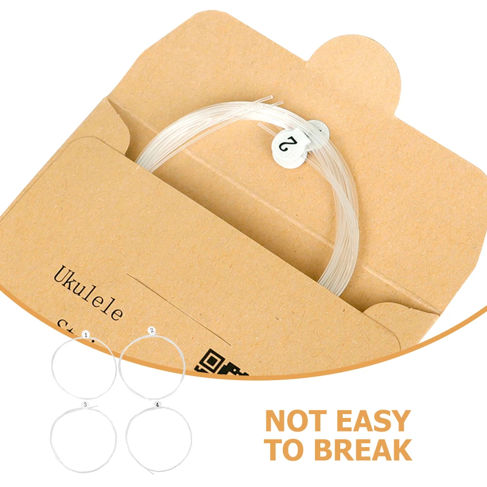 

4Pcs Ukulele Nylon Strings Practical Cost Effective High Sustain Ukulele String Ukuleles String Replacement