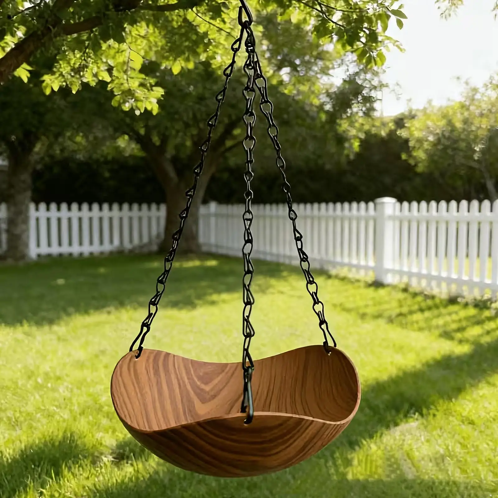 Bird Baths for Outdoors Wooden Bird Bath Feeder Water Bowl Wild Bird Feeders Tray for Park Deck Yard Porch Courtyard Backyard - view 4