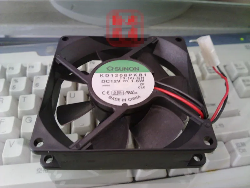 

Free shipping original SUNON 8020 8CM12V 1.6W KD1208PKB1 chassis double ball fan