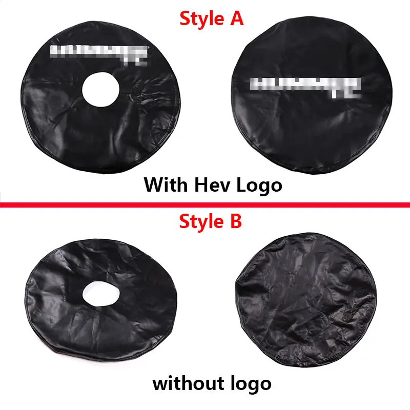 For hummer H2 03-09 car styling leather Black Car Rear Spare Tire Protective Cover Car Accessories（with Hev logo & without logo）