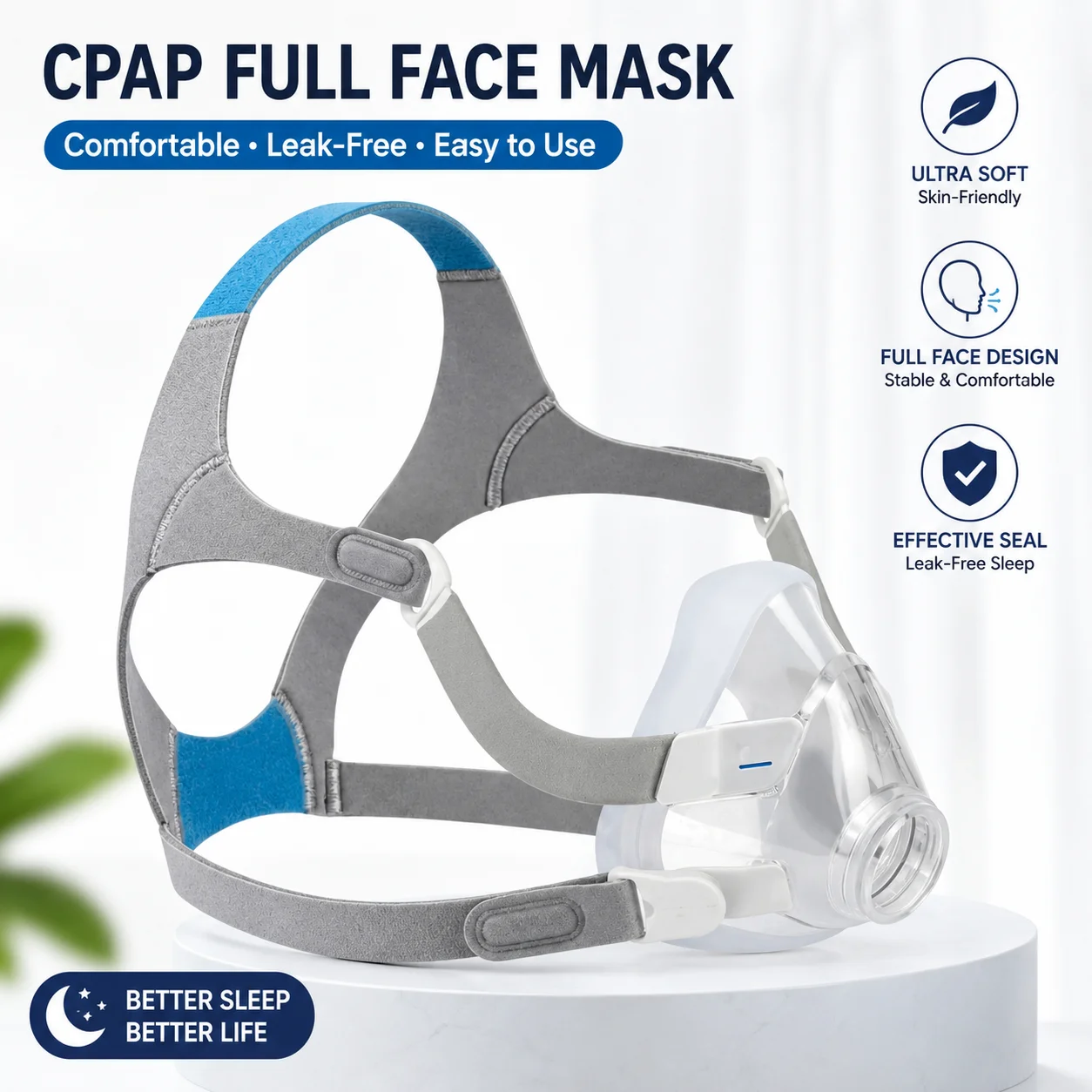Cpap Mask Headgear Strap Clips - ชุดเปลี่ยนหน้ากาก CPAP แบบเต็มหน้า Fit F20 ประกอบด้วย