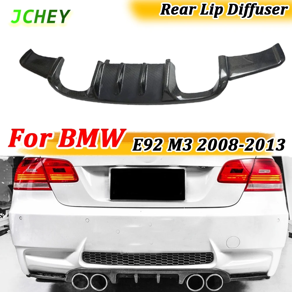 

Rear Bumper Lip Diffuser For BMW E92 M3 3 Series 2008-2013 HM Style Carbon Fiber Skid Plate Cover Direct installation FRP Back