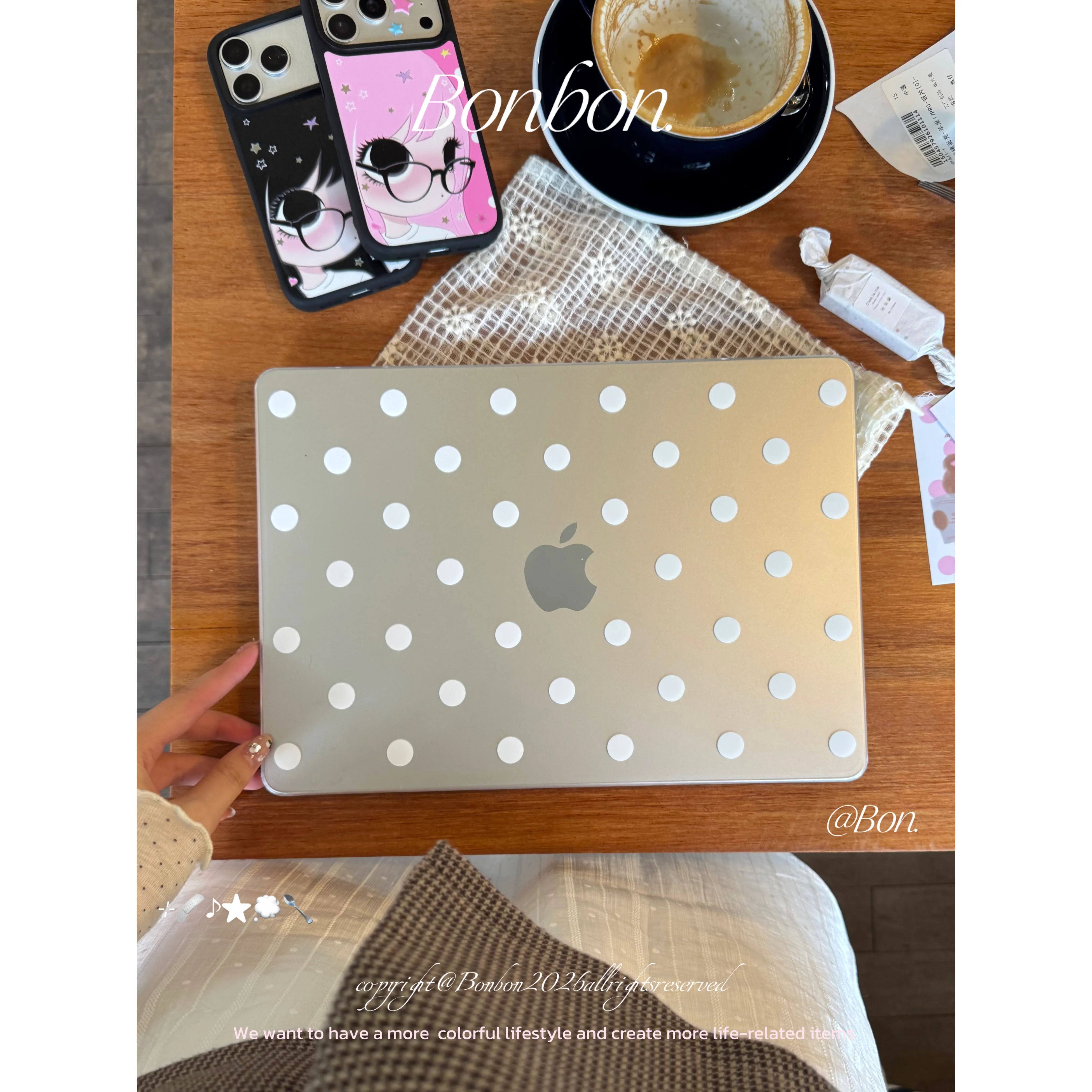 Polka Dots Laptop Case For Macbook Neo 2026 A3404 Air 13 15 M4 M5 A3449 A3448 Touch Bar ID Pro 14 A3426 Mac 16 inch A3428 Cover
