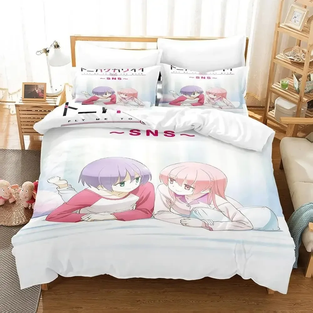 Tonikaku Kawaii Nasa & Tsukasa Bedding Set Single Twin Full Queen King Size Bed Set Adult Kid Bedroom Duvet cover Sets Anime Bed