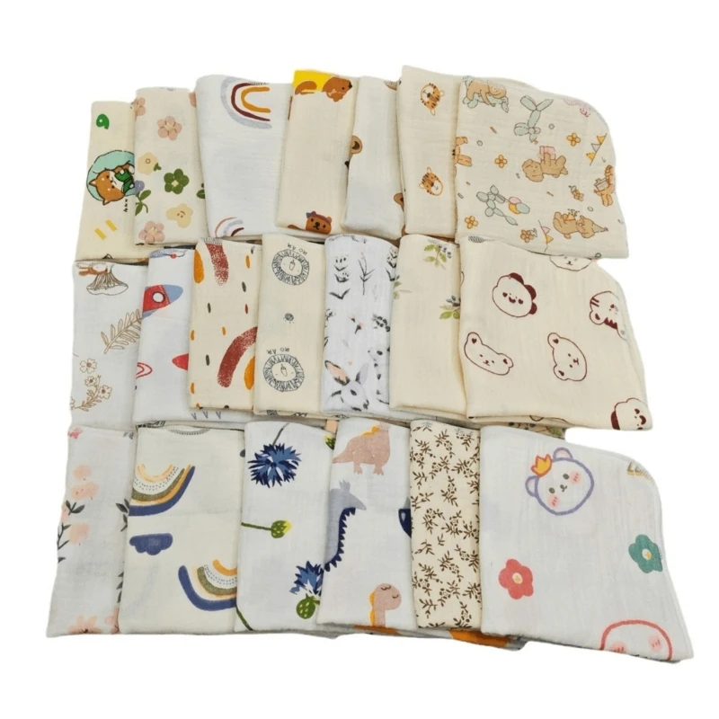 Cotton Towel Newborn Baby Items 4 Layer Muslin Baby Bibs Handkerchief Soft Saliva Towel Feeding Burp Cloths