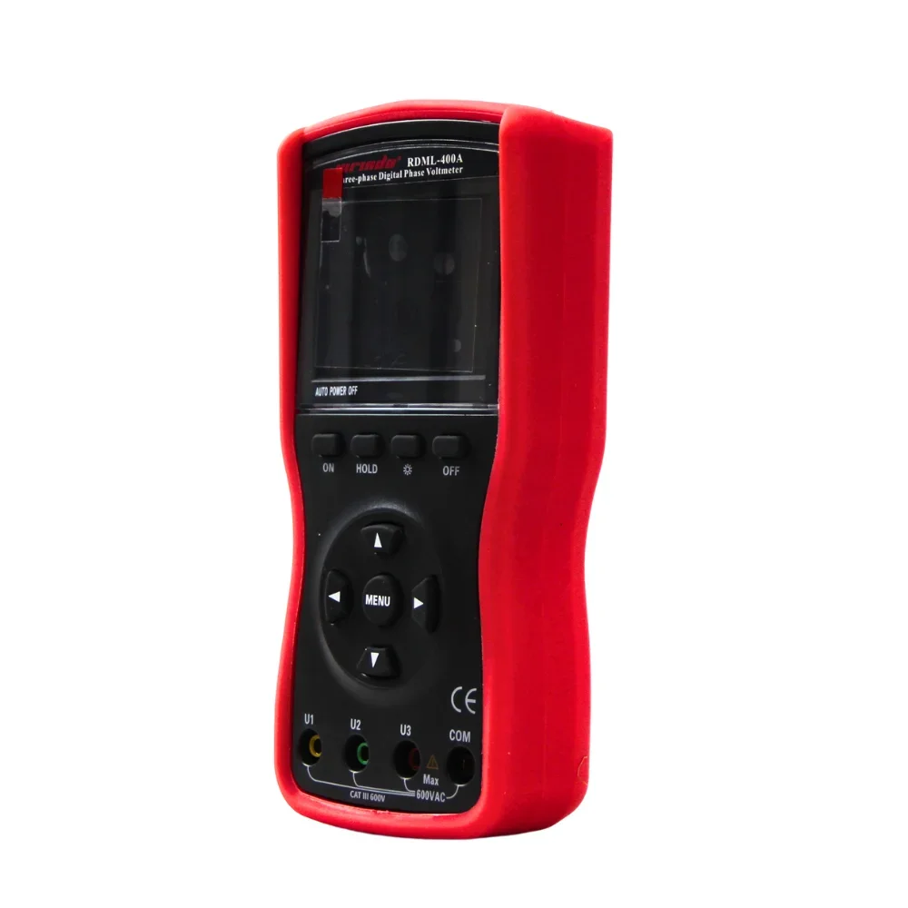 3-Clamp Digital Three Phase Volt-Ampere Meter, AC Motor Voltage & Current Tester, Portable Three Phase Clamp Meter
