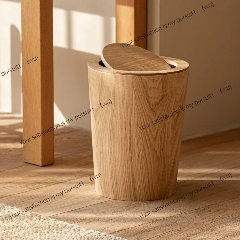 

Деревянный раскладной мусорный бак, креативный домашний мусорный бак для B & B, отеля, гостиной, спальни, раскладной мусорный бак с крышкой