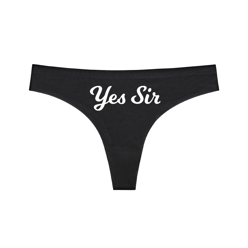 Oversize Yes Sir Letters Print Women\'s Sexy Underwear Cute Panties for Women Lovely Seamless Underpant Women\'s Intimates