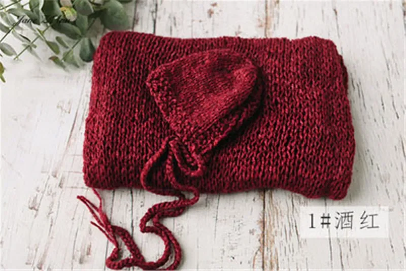 Jane Z Ann 11 color handmade knitted hat +wrap  baby photos studio shooting accessories newborn photography props