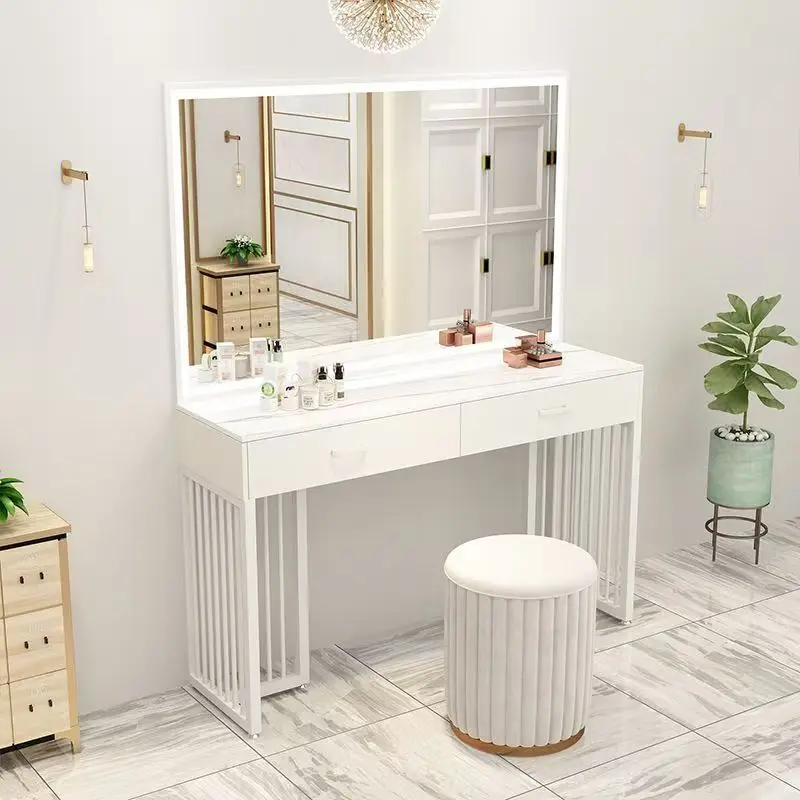 New Arrival  Hair Salon Mirror with Table Simple Makeup Table with Mirror Make-up Table
