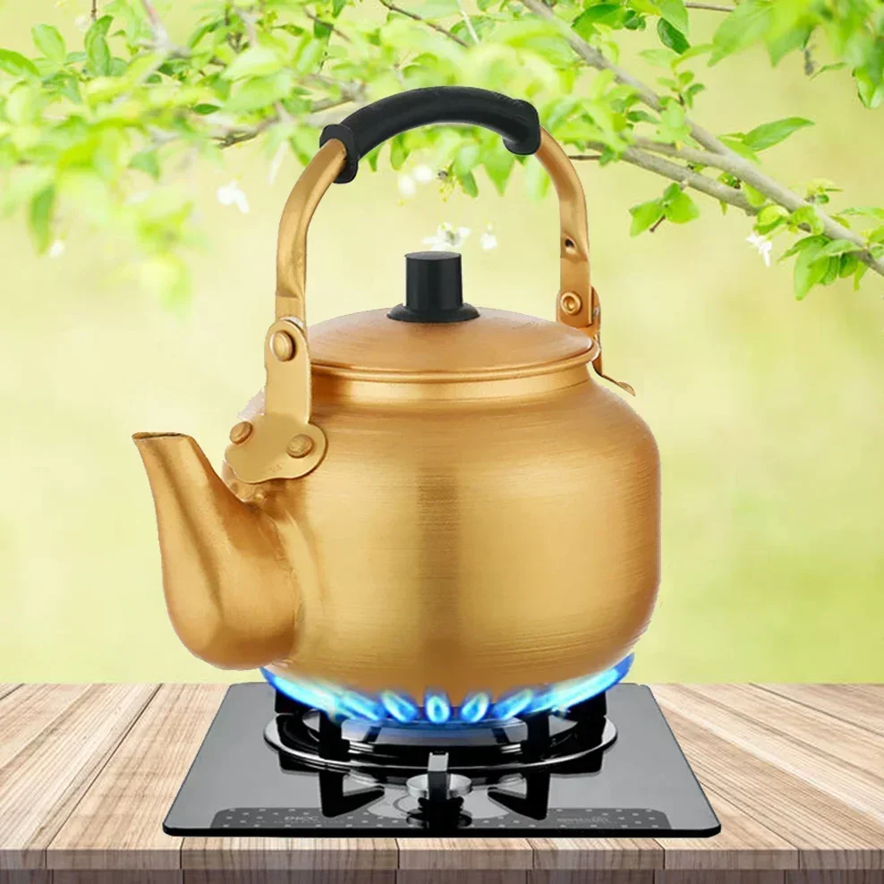 10L High Capacity Yellow Aluminum Boil Water Kettle Korean Style Rice Jug Thick Boiling Water Pot Aluminum Kettle For Kitchen