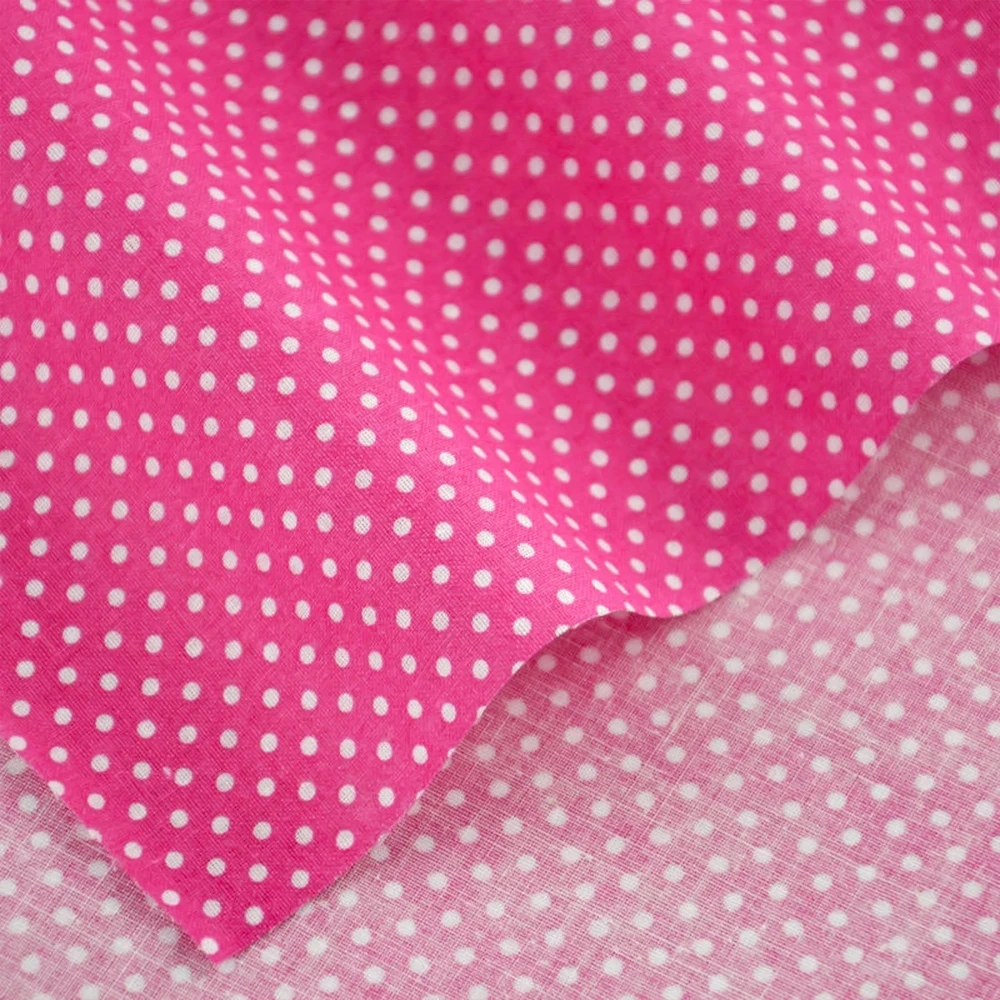 50X150CM 다른 색상의 13 개의 작은 점 인쇄 된 목화 패브릭 패치 워크 홈 섬유 장식 의류 DIY 봉제 인형