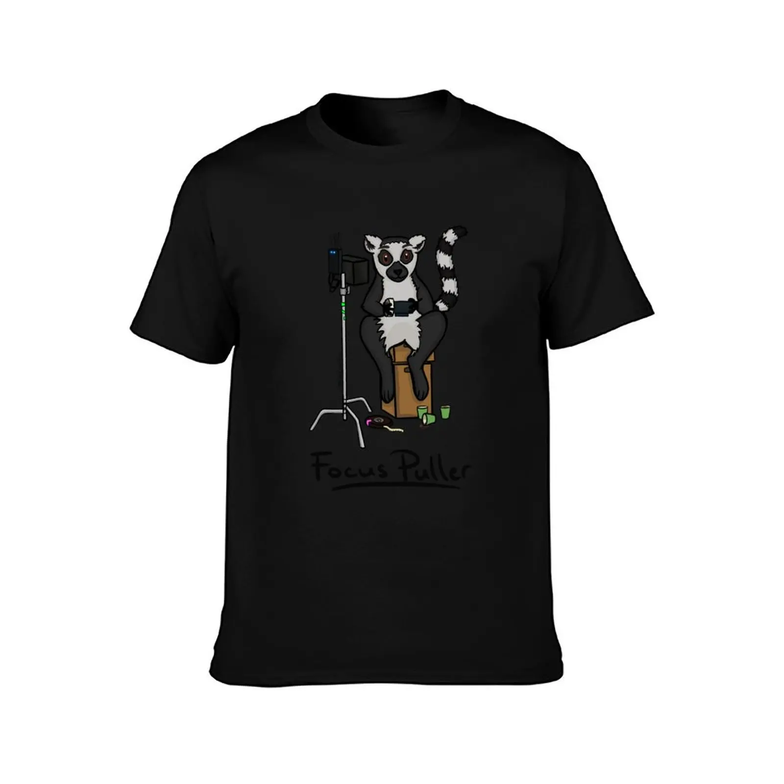 Focus Puller Lemur Sticker T-Shirt Summer Casual Cotton Tee Oversized Streetwear Tops Vintage Graphic Print Unisex Men Women