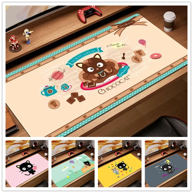 Cute Chococat Mouse Pad Gamer Large Mousepad Non Slip Home Office Laptop Computer Keyboard Desk Mats Gaming Accessories Mice Mat