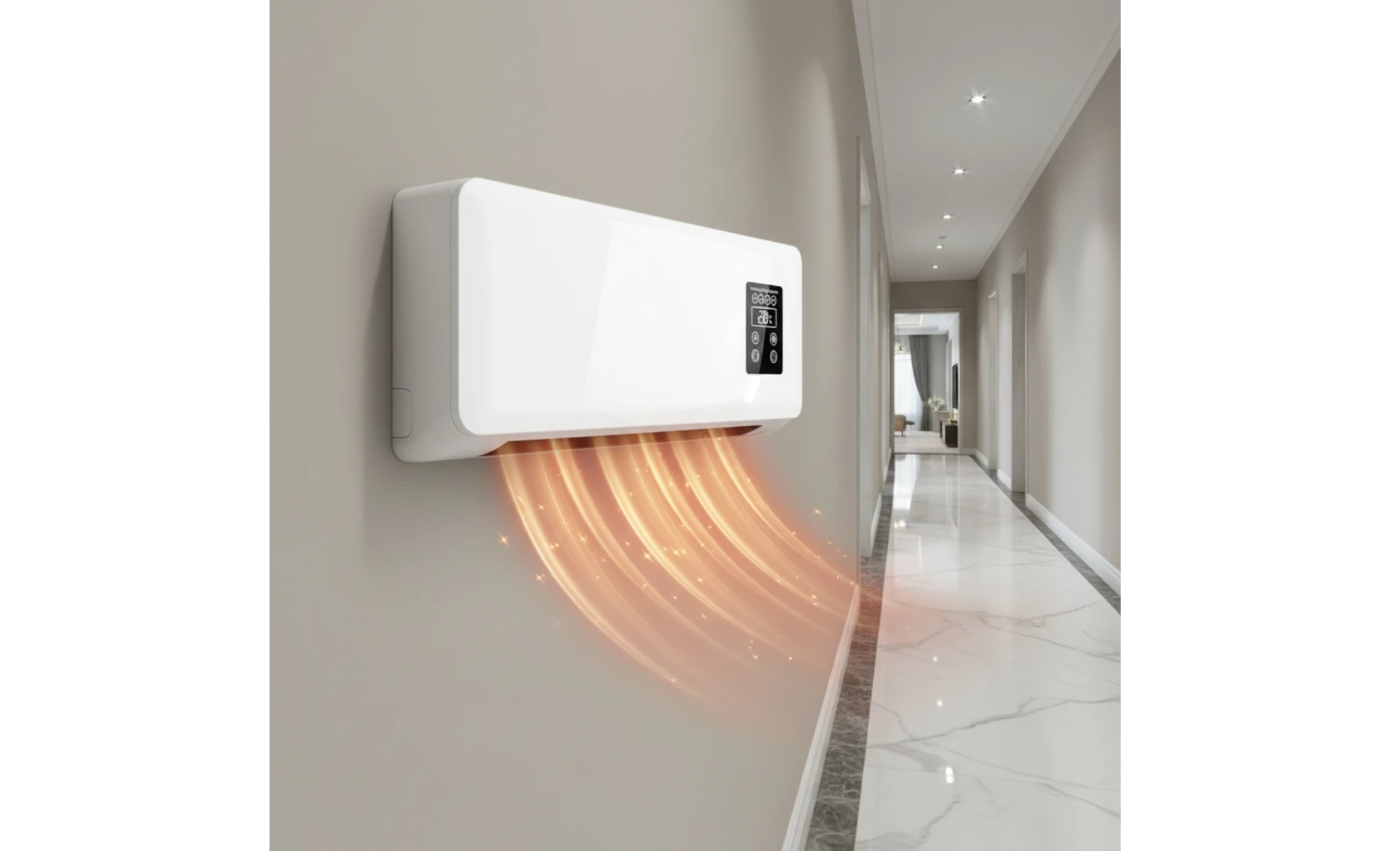 Wall Mounted Space Heater 1500 W Electric Wall Heater Home Heating Glossy Finish Plastic Housing Wall Mounted Space Heater 1500 W Electric Wall Heater Home Heating Glossy Finish Plastic Housing
