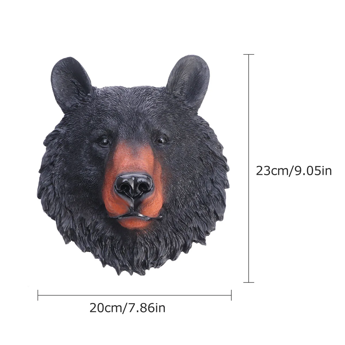 

Bear Head Hanging Decoration Resin Animal Ceramic Heads Wall Mount Christmas Decorate Synthetic Plastic Mounted Ornament