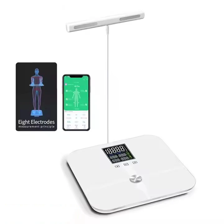 

Scale for Body Weight and Fat Percentage, 8 Electrodes High Precision Digital Scale for BMI 20 Body Composition Measurement