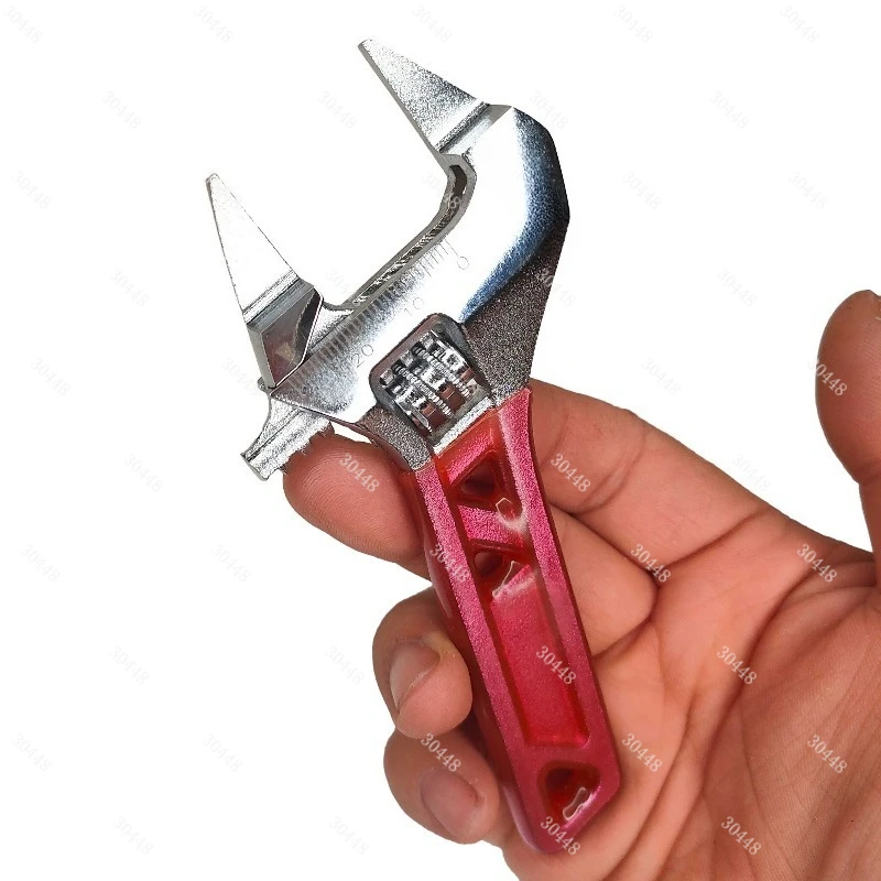 Large Opening Ultra-thin Adjustable Wrench Short Handle Adjustable Mini Light Wrench Multi-functional Bathroom Wrench
