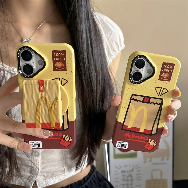 مضحك كرافت ورقة حقيبة المغناطيسي قضية الهاتف آيفون 17 برو 15 14 16 برو ماكس غطاء مع حامل حالات وقائية للصدمات