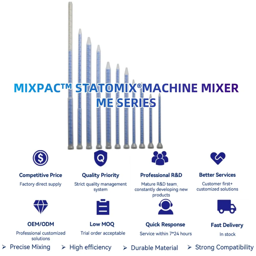 

SULZER MIXPAC MACHINE Mixer Статическая насадка для смешивания Клейкий статический миксер ME0624 ME0832 Оборудование для рта