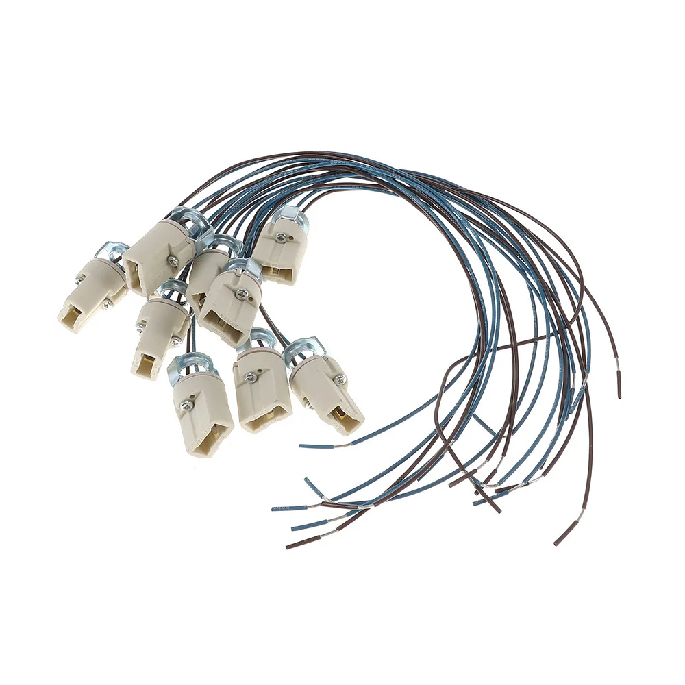 

Durable Ceramic G9 Base Bulb Socket White AC250V Ceramic Lamp Holder 2A Aluminium Two Pin Socket Electrician