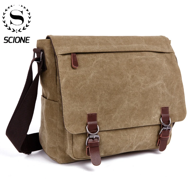 Mężczyźni Płótno Torba Vintage Marka Biznesowa Dorywcza Podróżna Torba Na Ramię Laptop Torby Crossbody Dla Mężczyzn Bolso Hombre Retro Mężczyzna
