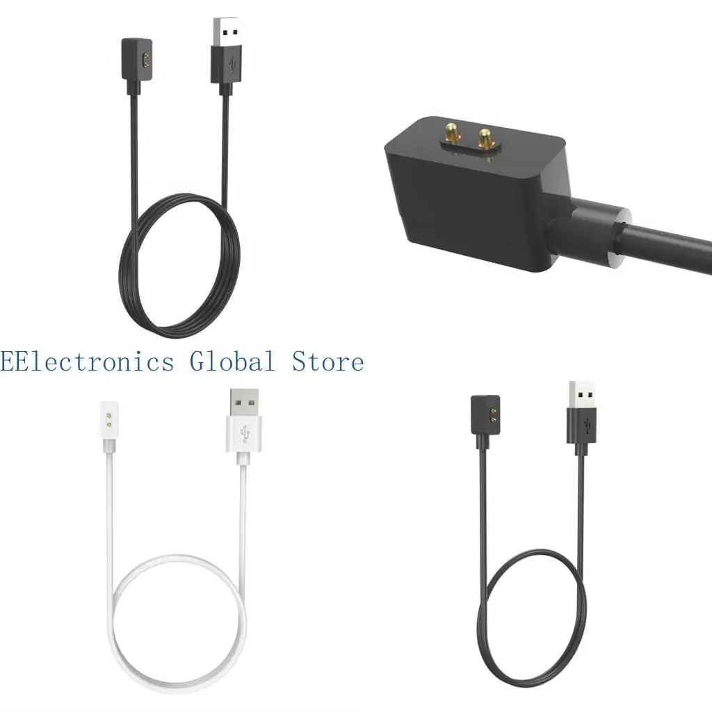 462B 60cm/100cm Everyday Smartwatch Charging Cable, 2-Contact Magnetic USB-A Cord for Selected Watch Models and Home Routine