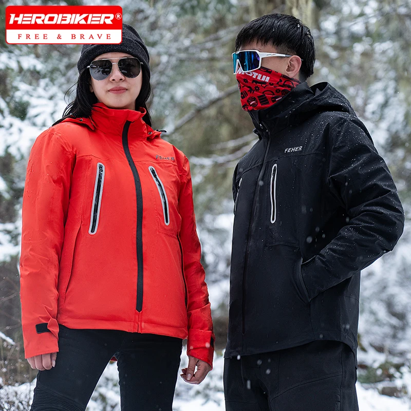 

Winter Warm Motorcycle Jacket Men Riding Suits Anti-drop Motorbike Suit Women Motocross Racing Rainproof Jackets Windproof Coats