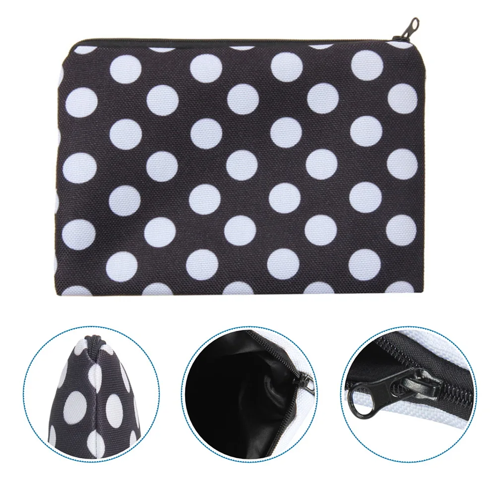 

Makeup Bag Pen Case Storage Pouch Black Travel Organizer Lightweight Portable Toiletry Bag for Women Students