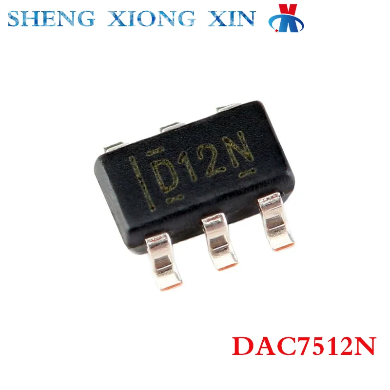 

10pcs/Lot 100% New DAC7512N SOT23-6 Digital To Analog Converter Chip DAC D12N DAC7512 Integrated Circuit