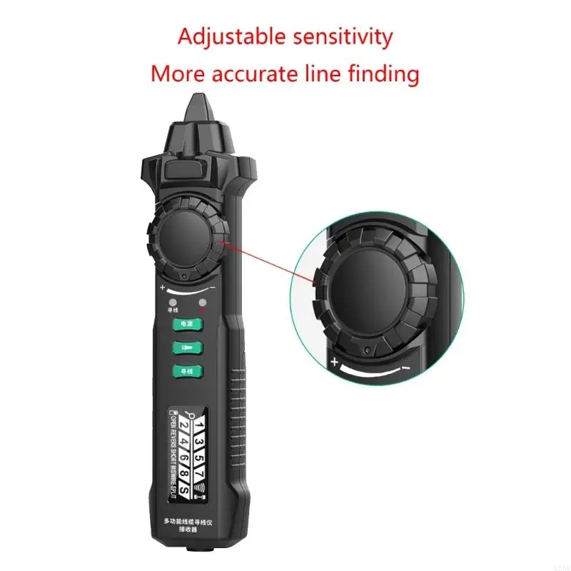 E28F Ethernet-Network Cable Probador Verifique RJ45/RJ11 Medidos red Prueba cable Sensitive Cable Tester Lcdscreen