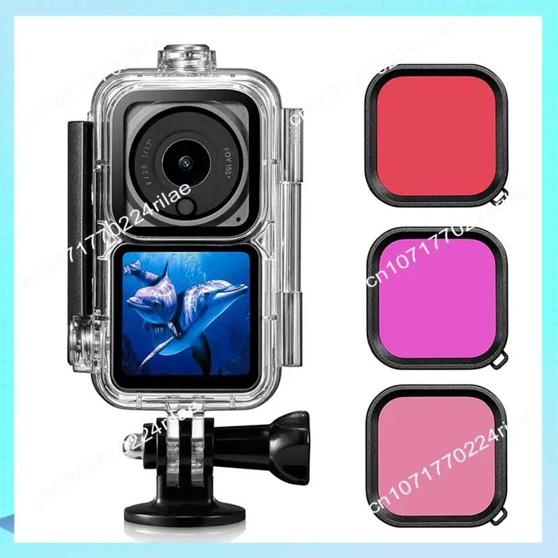 A17Z Waterproof Protector Diving Housing Case For DJI Osmo Action 2 Action Camera 60M Underwater Protective Case With Filter