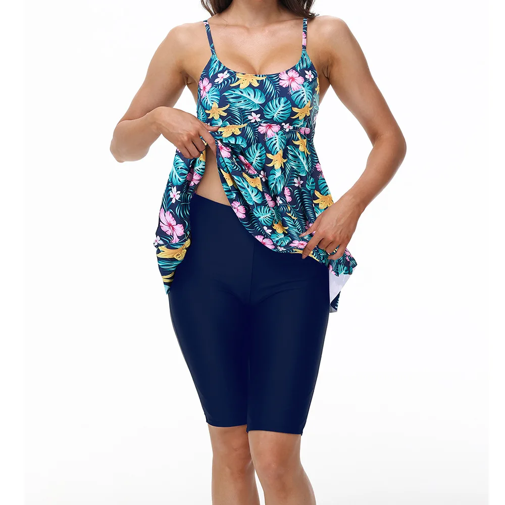 

Summer Print Swimsuits Tankini Sets Female Swimwear Push Up For Beach Wear High Waisted Bathing Suits Pool Women's Swimming Suit
