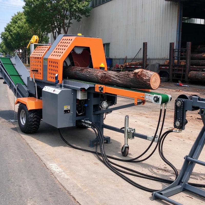 25 Ton Dual Action Hydraulic Wood Splitter, Electric Log Splitter, Firewood Splitter Machine with Trailer Wheels