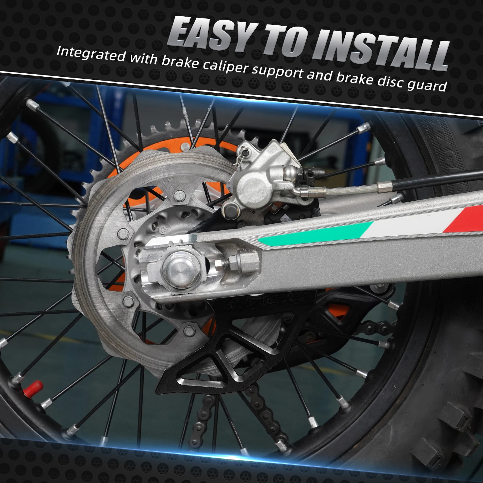 (EU-Lager) Für Husqvarna TE 300 FE 501 FE 450 350 250 150 TE TC TX FX 2014-2017 Hinterrad-Bremsscheibenschutzabdeckung FC 450 350 250 125 – Detail 6