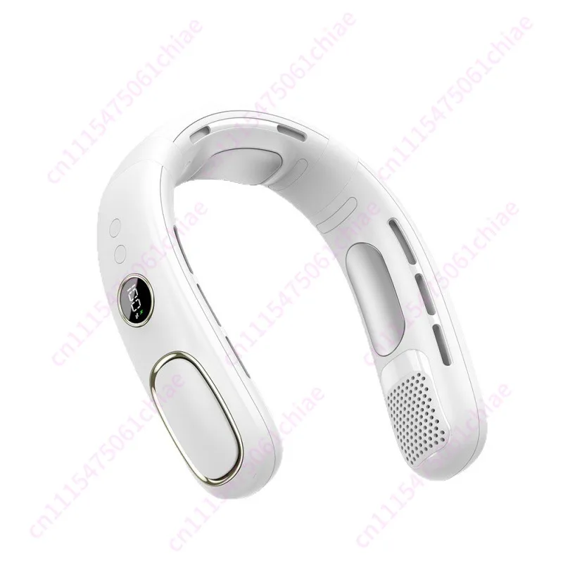New Usb Folding Neck Fan, Outdoor High Wind Portable Mini Bladeless Refrigeration Neck Fan