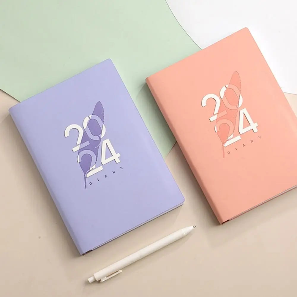 365 Days A5 Time Management Notepad Lock wire Feathers Schedule Organizer Candy Color To Do List Agenda Notebook Weekly Planner
