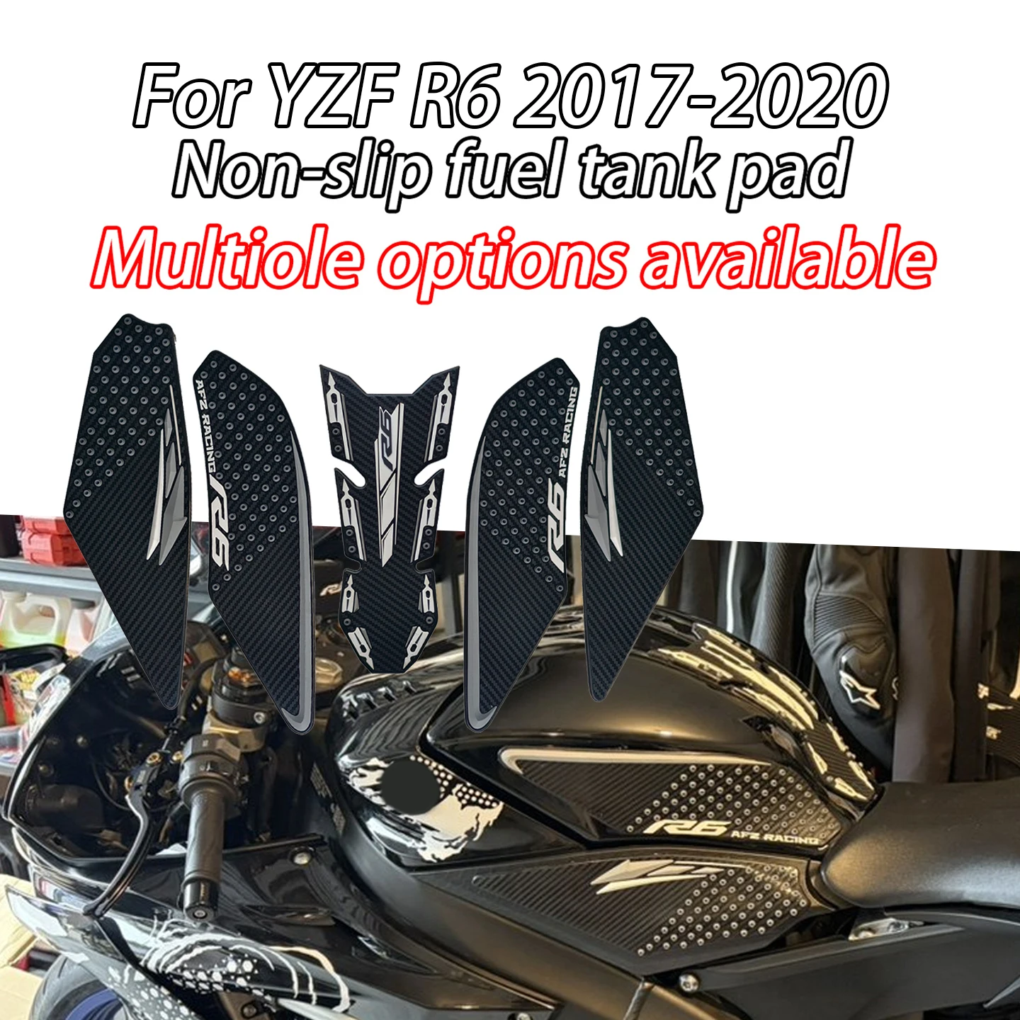 For Yamaha R6 YZF R6 YZFR6 YZF-R6 2017-2020 Motorcycle Stickers Fuel Tank Anti-Slip Pad Knee Pads Side Stickers Tank Pad Sticker