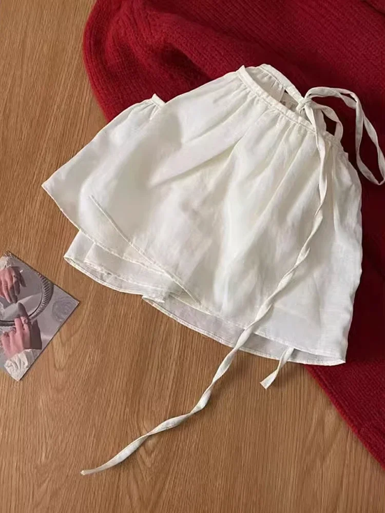 

Women Y2K Korean Irregular Mini Layere Skirt Streetwear Lace Up Harajuku High Waist Jupe Layered A-line Base Skirts Clothes