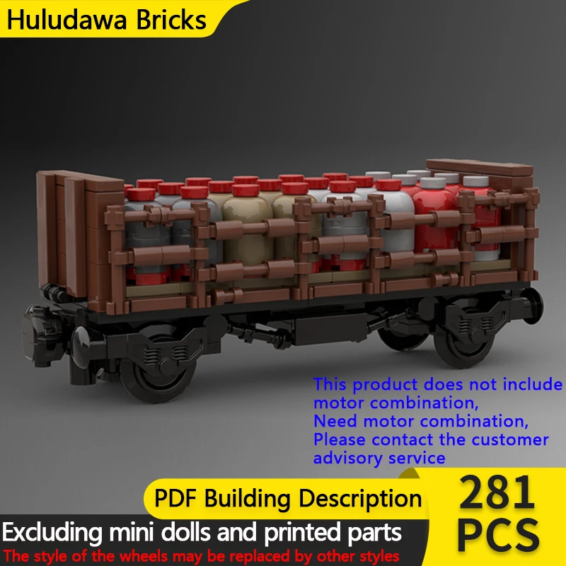 

City Car Model MOC Building Bricks Railway Gas Bottle Wagon Modular Technology Children Holiday Gifts Assemble Toys Suit