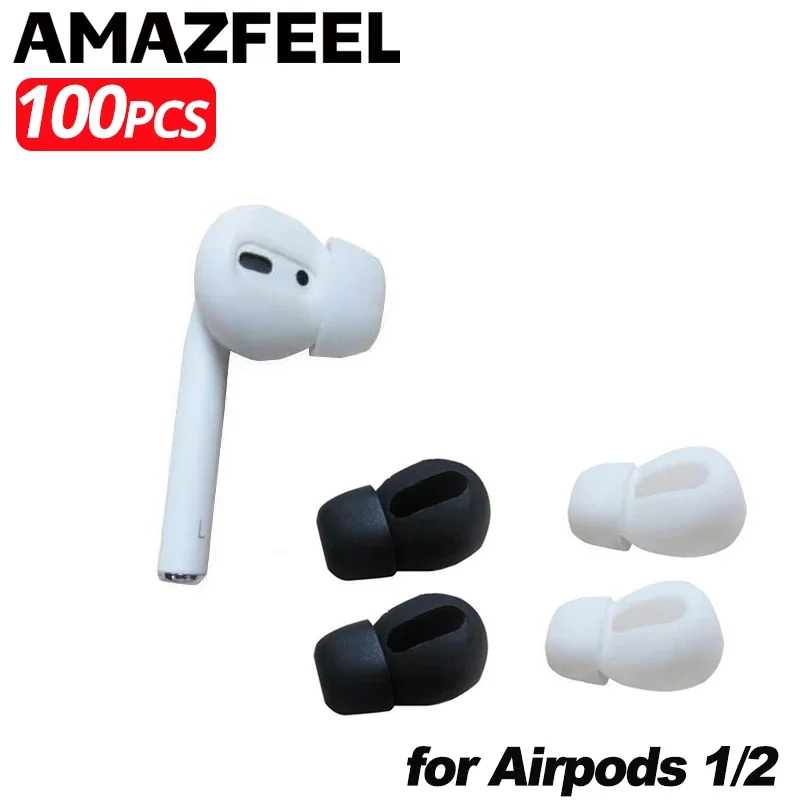 1 Pack Ear pads for Airpods 1/2 Case Wireless Bluetooth Earphones Silicone Covers Caps Earphone Case Earpads Sport Eartips plug