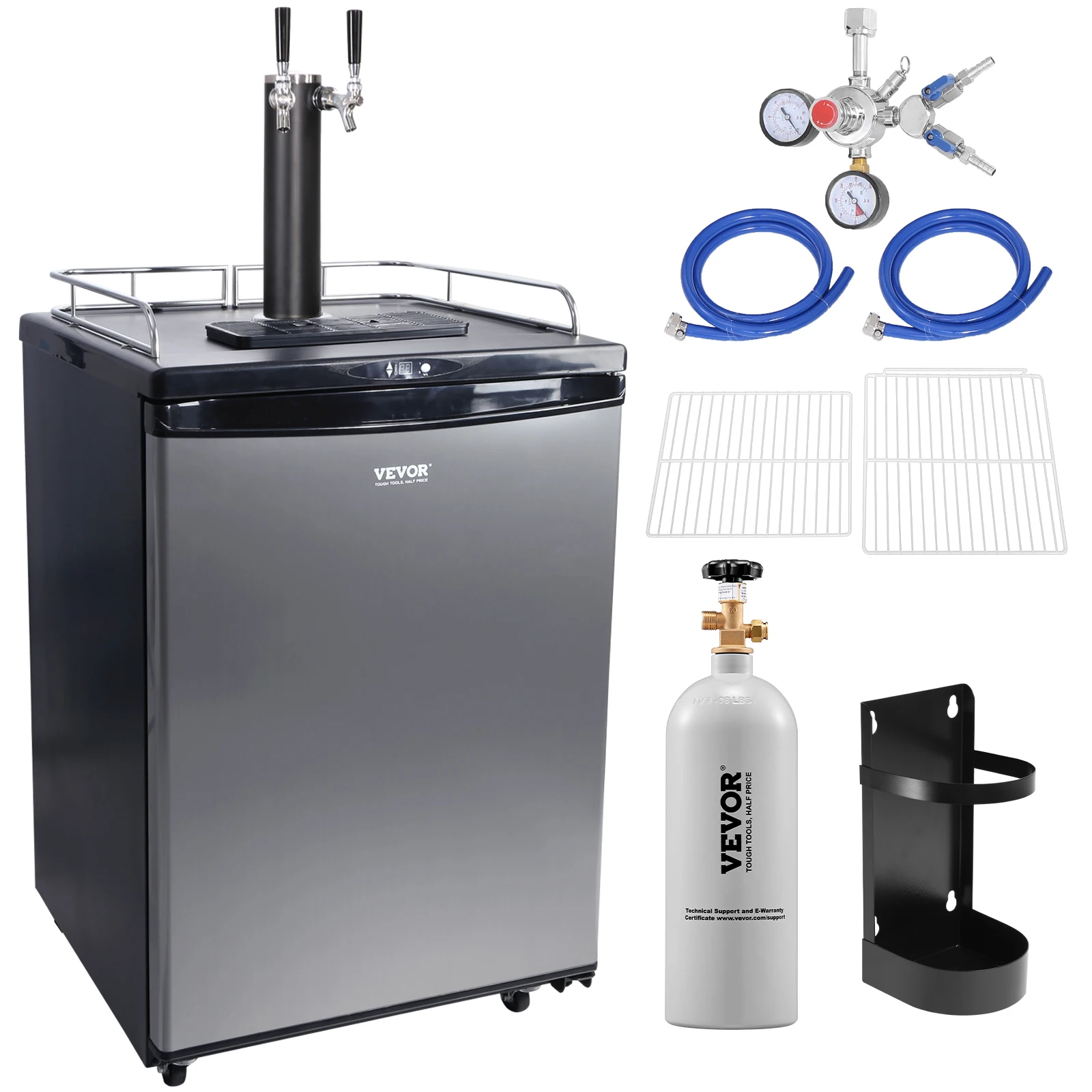 VEVOR-Distributeur de bière électrique portable, Kegerator, Refroidissement, Pression, Équipement pressurisé, Robinet pour touristes, Commercial, Maison, 163L