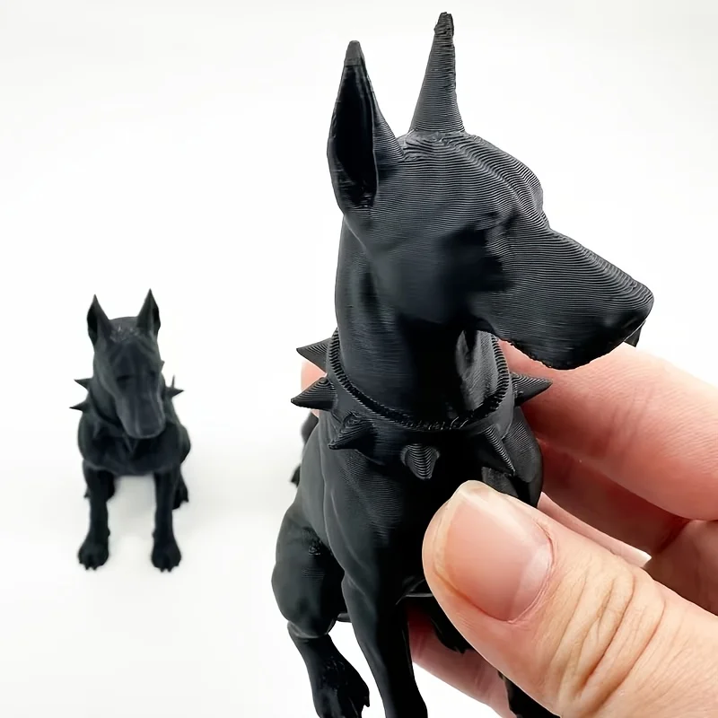 1 Piece of Car Interior Decoration/Desktop Decoration, Realistic Doberman Dog-Shaped Ornament, Black Dog-Shaped Figurine, Pla Material, Collectible Item, Suitable for Desktop/Computer Decoration, Home Decor, Car Accessories, Miniature Ornament, an Ideal Gift for Both Men and Women, Perfect for Birthday Parties