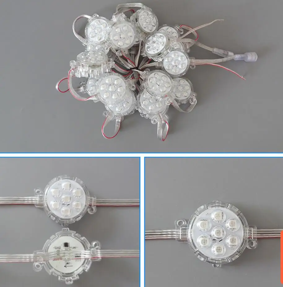 5.1M30 light advertising marquee D50 LED Pixel Lights Point Source  Outline LED Marquee 5CM Full Color DC24V 5050RGB Led Light