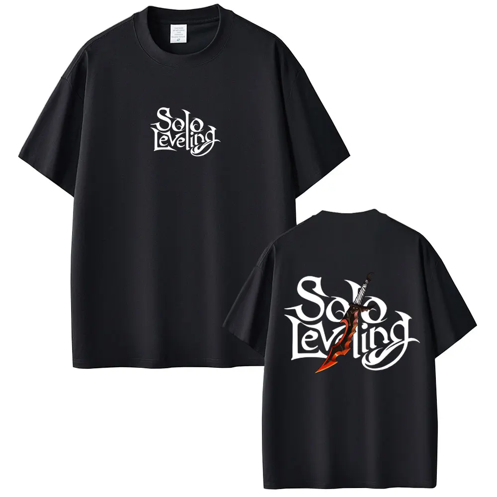 

Anime Solo Leveling Logo Graphic Print T-shirt Men Women Clothing Cartoon Casual Oversized Short Sleeve T Shirt Tops Streetwear