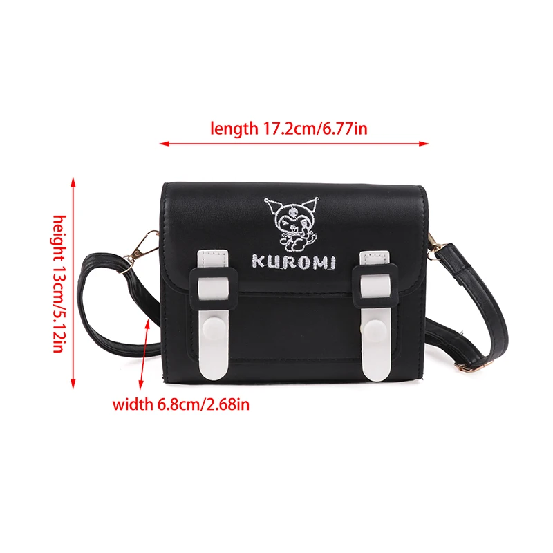 Sanrio Pu Square Bag Anime Shoulder Bags Kawaii Messenger Tote Cute Cartoon Backpacks Mymelody Cinnamorol Kuromi Fashion Bagpack