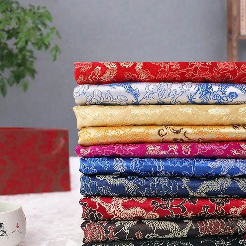 

Luxurious Dragon Jacquard Brocade Fabric Regal Motif Premium Material Dress Vest Coat DIY Tailoring Heritage Designer Textile
