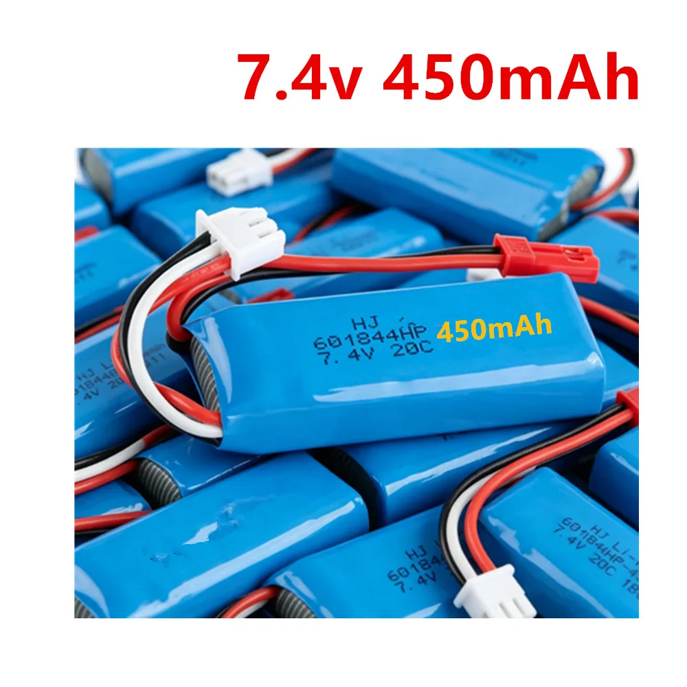 1-5 Stück 2S 7,4V 450mAh Lipo-Akku für WLtoys K979 K969 K989 K999 P929 Ferngesteuerte Auto-Teile für Mini-q 1/28 RC-Autos Batterie